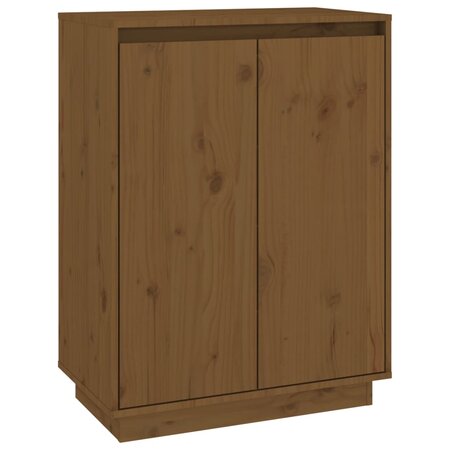 vidaXL Armoire à chaussures Marron miel 60x35x80 cm Bois de pin massif