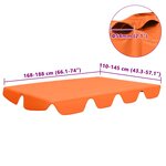 vidaXL Toit de rechange balançoire orange 188/168x145/110 cm
