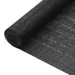 vidaXL Filet brise-vue Noir 1x25 m PEHD 75 g/m²