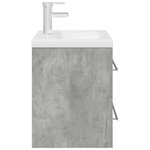 vidaXL Ensemble de meubles de salle de bain 2 Pièces gris béton