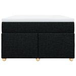vidaXL Sommier à lattes de lit avec matelas Noir 120x200 cm Tissu