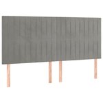vidaXL Sommier à lattes de lit et matelas Gris clair 160x200cm Velours