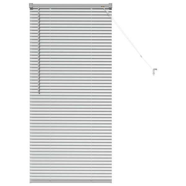 vidaXL Store de Fenêtre avec des rideaux Manuel Argent Aluminium