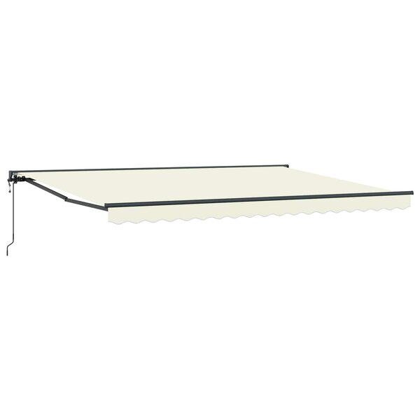 vidaXL Cadre d'auvent Crème 450 × 300 cm Polyester avec revêtement PU