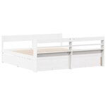 vidaXL Cadre de lit sans matelas blanc 200x200 cm bois massif de pin
