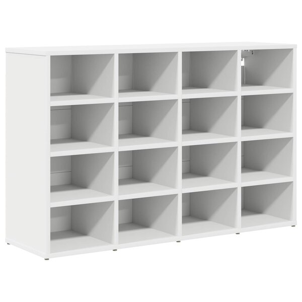vidaXL Cabinet à chaussures Blanc 103 x 30 x 67 cm Bois d'ingénierie