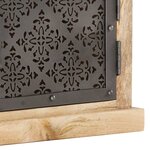 vidaXL Meuble TV avec portes en acier 120x30x40 cm Bois de manguier