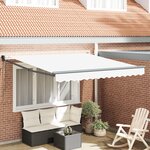 Store rétractable automatique vidaXL Blanc 300x250 cm