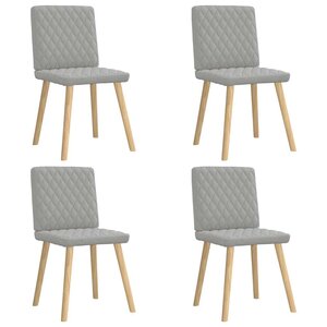 vidaXL Chaises à manger lot de 4 gris nuage tissu
