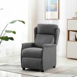 vidaXL Chaise de massage Gris clair 67.5 x 93.5 x 101.5 cm tissu