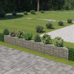 vidaXL Mur de gabion Acier galvanisé 450 x 30 x 50 cm