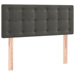 vidaXL Tête de lit à LED Gris foncé 100x5x78/88 cm Velours
