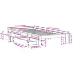 vidaXL Cadre de lit sans matelas blanc 90x190 cm bois de pin massif