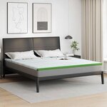 vidaXL Surmatelas Blanc et vert 180 x 200 cm Tissu Jacquard