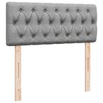 vidaXL Sommier à lattes de lit avec matelas Gris clair 120x200cm Tissu