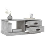 vidaXL Table basse Gris béton 90x50x35 cm Bois d'ingénierie