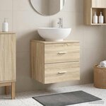 vidaXL Vanité de lavabo mural Chêne Sonoma 49 5 x 44 5 x 66 5 cm