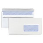 Lot de 500: enveloppe commerciale vélin blanc autocollante sans fenêtre 80 g/m² 110x220 mm