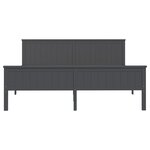 vidaXL Cadre de lit Gris Bois de pin massif 180x200 cm