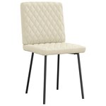 vidaXL Chaises à manger lot de 6 crème similicuir