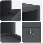 vidaXL Boîte de dépôt de colis Anthracite 44 x 22 x 82 cm Acier