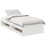 vidaXL Lit de jour avec matelas blanc 90x190 cm bois de pin massif