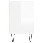 vidaXL Meuble TV blanc brillant 69 5 x 30 x 50 cm bois d'ingénierie