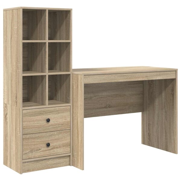 vidaXL Bureau avec tiroir 2 Pièces Chêne Sonoma