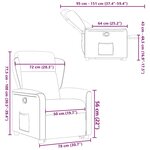 vidaXL Fauteuil inclinable de massage Taupe Tissu