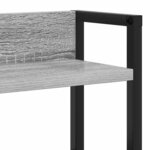 vidaXL Tête de lit avec étagère Sonoma gris 150 cm Bois d'ingénierie