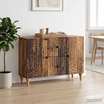 vidaXL Meuble TV Bois ancien 89 x 34 5 x 60 cm Bois d'ingénierie