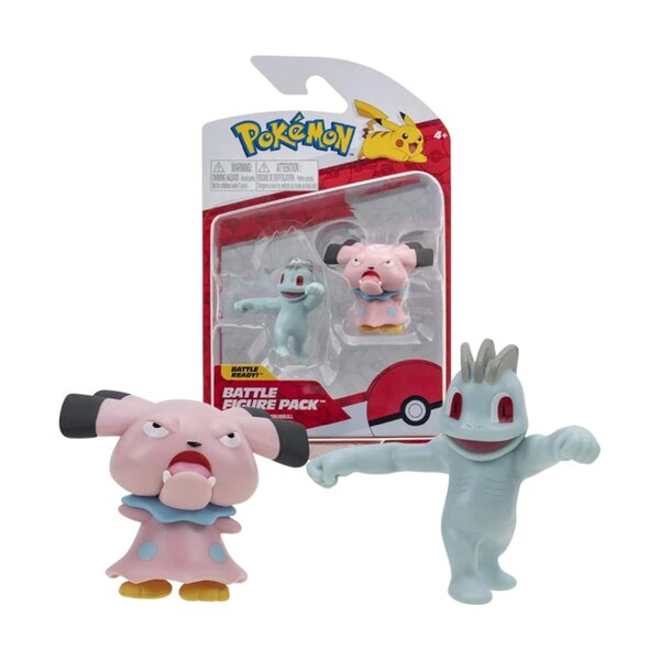 Jazwares PKW2634 - Pokémon Battle Figure Pack - Machollo & Snubbull