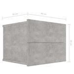 Vidaxl tables de chevet 2 pièces gris béton 40 x 30 x 30 cm aggloméré