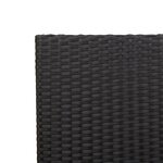 vidaXL Chaises de jardin empilables - Lot de 2 en poly rotin noir