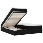 VidaXL Cadre de lit ottoman avec matelas noir 160x200 cm tissu