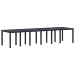 vidaXL Table de Jardin Anthracite 350 x 100 x 74 cm polyrotin