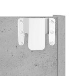 vidaXL Armoire à chaussures murale Gris béton 60x18x90 cm Aggloméré