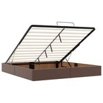 vidaXL Cadre de lit ottoman sans matelas marron 180x200 cm similicuir