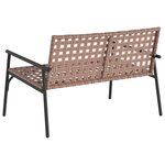 vidaXL Chaise de jardin Marron 110 5 x 79 x 75 5 cm polyrotin