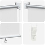 vidaXL Store enrouleur Protection UV Blanc 140 x 230 cm Polyester
