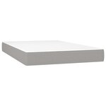 vidaXL Sommier à lattes de lit matelas LED gris clair 120x190 cm tissu