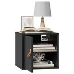 vidaXL Armoire murale Noir 31 5x30x30 cm Bois de pin massif