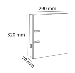 Classeur à levier export papier marbre gris a4 dos de 70mm. - x 50 - exacompta