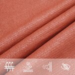 vidaXL Voile d'ombrage 160 g/m² Terre cuite 4x4x4 m PEHD
