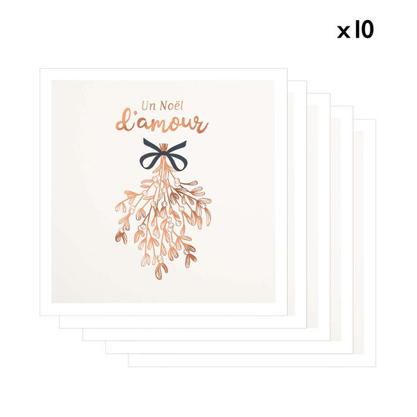 Lot De 10 Cartes De Vœux Etincelle Gui - Draeger paris