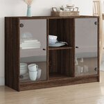vidaXL Buffet chêne marron 102x37x75 5 cm bois d'ingénierie