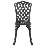 vidaXL Ensemble de salle à manger de jardin 7 pièces en aluminium coulé noir