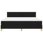 vidaXL Lit à ressorts avec matelas Noir 180 x 200 cm tissu