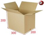 Lot de 10 boîtes carton emballage caisse carton 300 x 200 x 200 mm solide norme galia a15