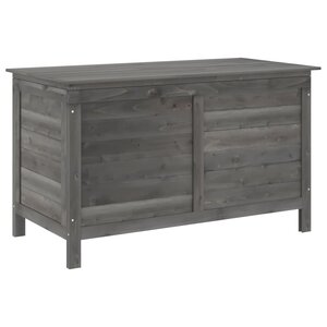 vidaXL Boîte de rangement de jardin anthracite bois massif de sapin